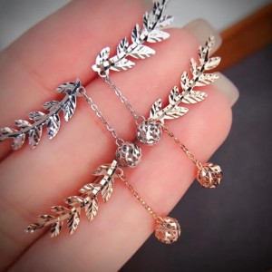 Trang sức Tuolen Tùy chỉnh 18K Rose/yellow Vàng Bông tai thời trang Hoops Bộ quà tặng