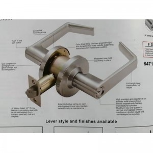 7205 Lớp 2 cửa văn phòng thương mại Cửa khóa khóa khóa, Satin Chrome Kết thúc