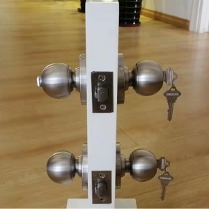 7204 Kế cửa khóa hình trụ Khóa Keyed Chứcnăng bênngoài Satin Chrome Kết thúc