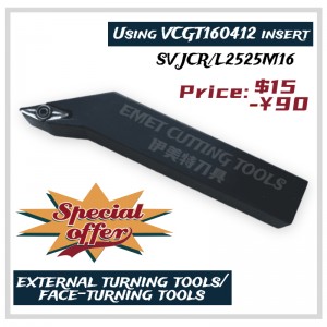 Dụng cụ cắt EMET, dụng cụ tiệnngoài, dụng cụ tiện mặt, dụng cụ tiện thép, SVJCR2525M16, SVJC/SVJP, SVQC/SVHP, SVLC/SVLP, SVVC/SVVP, SVXC/SVXP, SVZC/SVZP, VCGT16, VCGT22 , VPGT22.