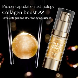 Nhà máy bán buôn Whitening 24k Gold Caviar Serum hữu cơ chống lão hóa làm sángnếpnhăn collagen serum