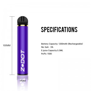 1500 Puffs thuốc lá điện tử dùng một lần