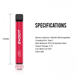 800 Puffs Bút Vape dùng một lần