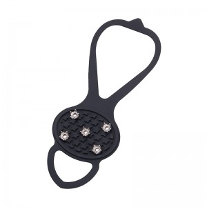Ice Silicone đen tùy chỉnh Cleats chống trượt Crampons để leonúi, đi bộ đường dài
