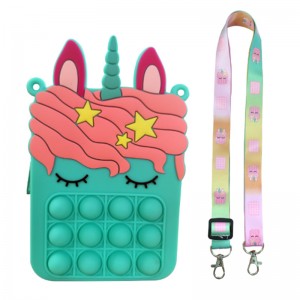 Quà tặng sinhnhật Pop Purse cho trẻ em, Fidget Purse Đồ chơi Bubble Giảm căng thẳng Túi xách