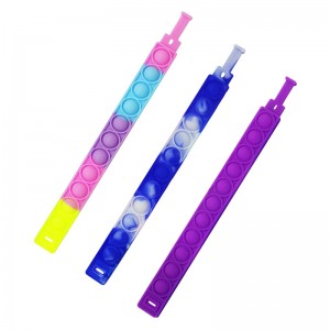 Push Bubble Kids Fidget Đồ chơi, Người lớn Silicone Fidget Pop Bracelet