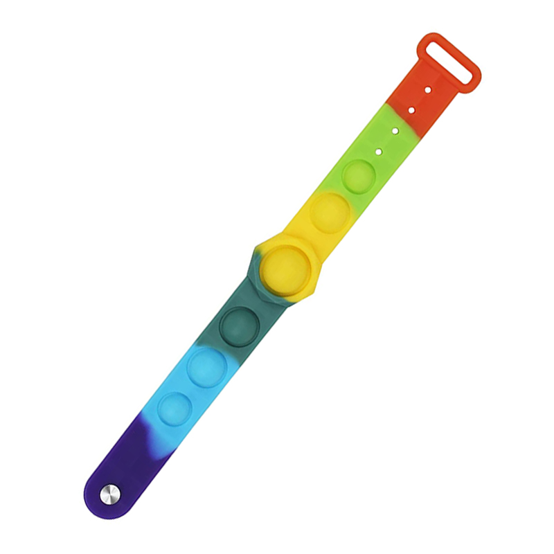 Kids Silicone Pop Fidget Bracelet và đồ chơi đeo tay,người lớn đẩy bong bóng cảm giác căng thẳng giảm căng thẳng đồ chơi