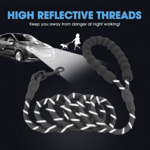 Amazon hot salenhiệm vụnặngnề leonúinylon dây phản quang dây xích chó chì chì