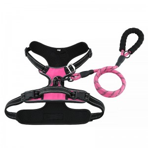 Custom Dog Vest Phản chiếunylon Khóa lớn Khai thác chó đảongược với dây xích