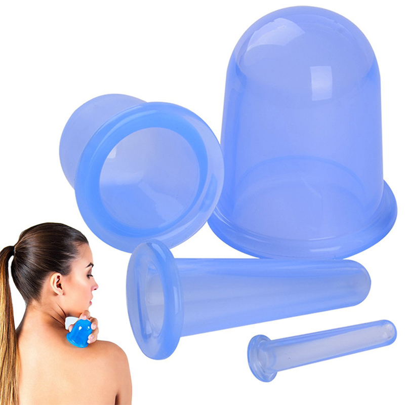 Sử dụng tốt Silicone Chân không mặt Cupping Cups Massage Set