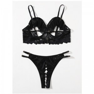 Mới Hot Fashion Black Hollow Out Lưới Lưới Phụnữ Mini Dress Sexy Lingeri