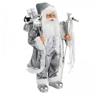 45 ~ 62cm Giáng sinh đứng Santa Claus Trang trí trang trí Bức tượng Bộ sưu tập Vải Lễ hội Holiday Xmas Plush Mục tùy chỉnh