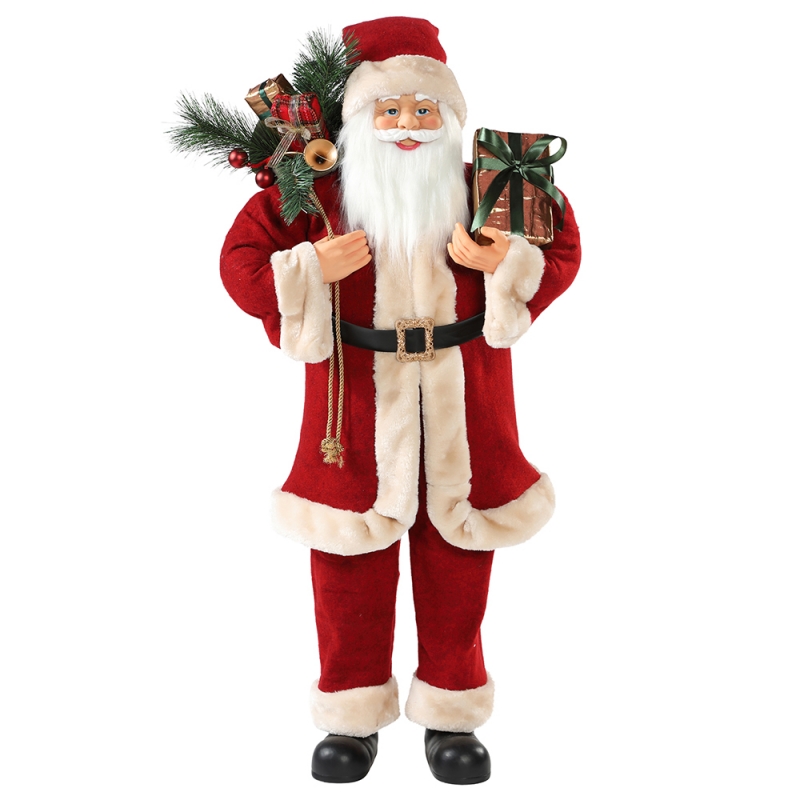 30 ~ 110cm Giáng sinh santa claus với túi quà tặng trang trí trang trí lễ hội kỳnghỉ bộ sưu tập bức tượng Xmas truyền thống