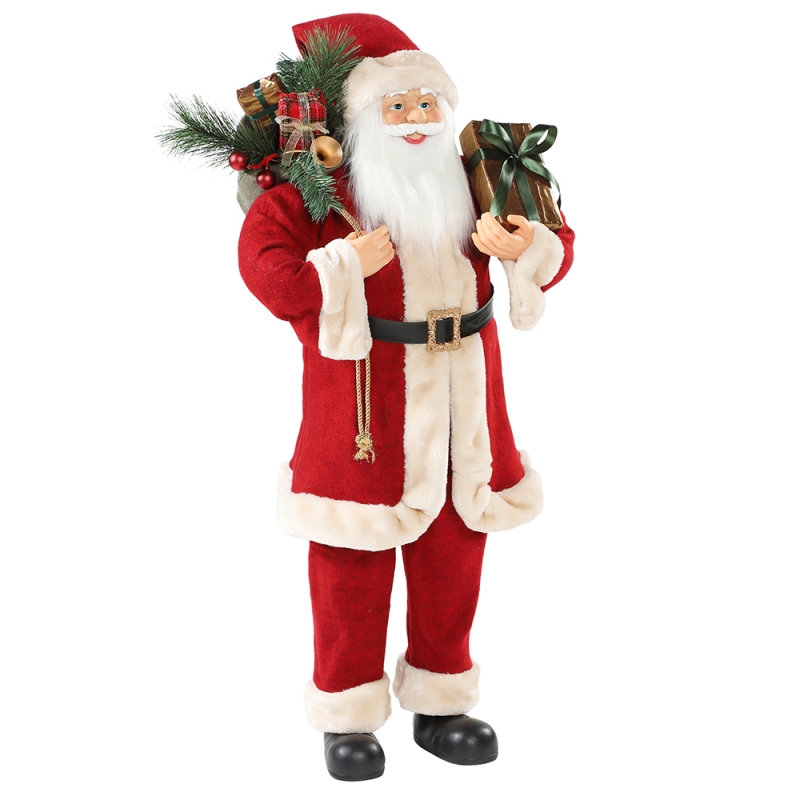 30 ~ 110cm Giáng sinh santa claus với túi quà tặng trang trí trang trí lễ hội kỳnghỉ bộ sưu tập bức tượng Xmas truyền thống