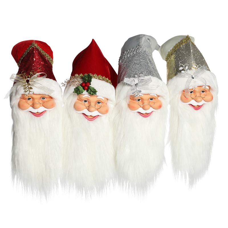 20 ~ 70cm Giáng sinh Santa Claus Trang trí đầu Trang trí Cây Treo Bức tượng Bộ sưu tập Búp bê Mặt dâynhỏ Xmas truyền thống