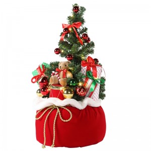 60cm Christmas Bear Tree Home Hiển thị quà tặng Túi LED Holiday Trang trí trang trí Bức tượng Bộ sưu tập tiệc Giáng sinh Đèn Cây