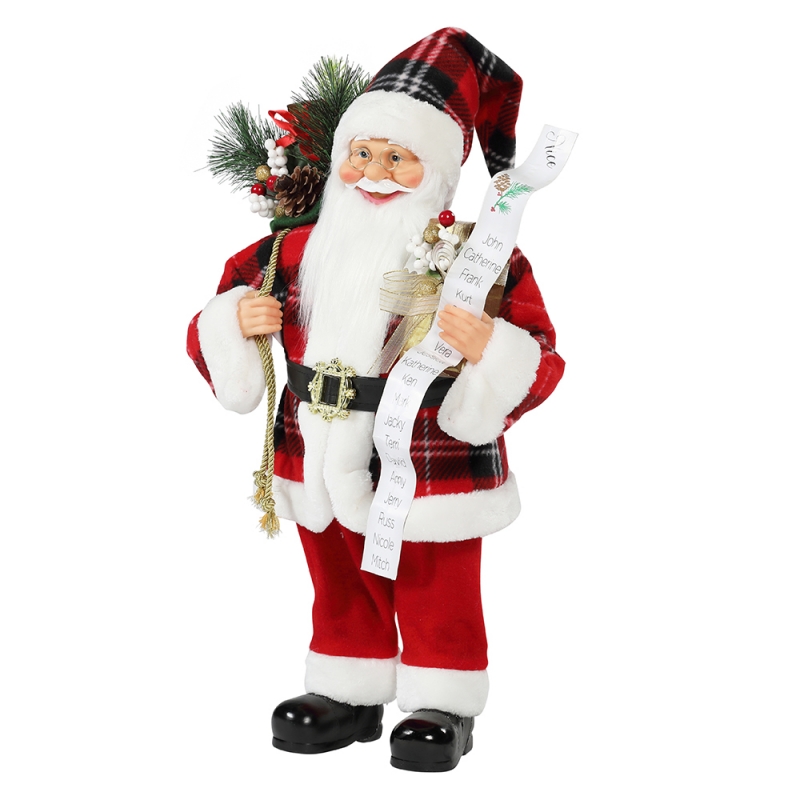 30 ~ 110cm Giáng sinh Santa Claus với túi quà tặng trang trí trang trí bộ sưu tập bức tượng kỳnghỉ truyền thống Xmas Series