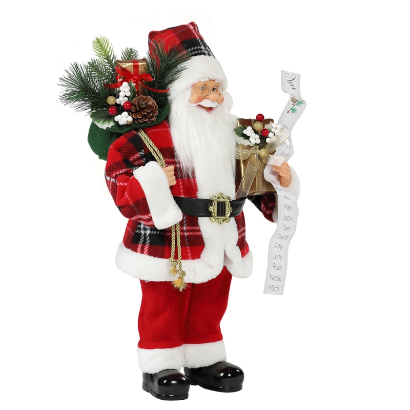 30 ~ 110cm Giáng sinh Santa Claus với túi quà tặng trang trí trang trí bộ sưu tập bức tượng kỳnghỉ truyền thống Xmas Series