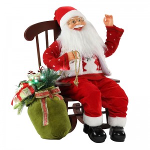 Ghế 55cm Hoạt hình Santa Claus Với ánh sáng Giáng sinh Trang trí Bức tượng trang trí Xmas Búp bê Bộ sưu tập kỳnghỉ Quà tặng Trang chủ