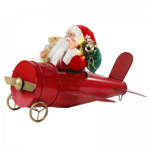 80cm Giáng sinh Âmnhạc Hoạt hình Santa Claus Ngồi Red Camerent Trang trí Bức tượng cổ điển Holiday Holiday Trang trí Quà tặng Bộ sưu tập