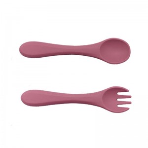 Muỗng silicon vàngã ba cho thức ăn xấu, Spoons trẻ sơ sinh đầu tiên