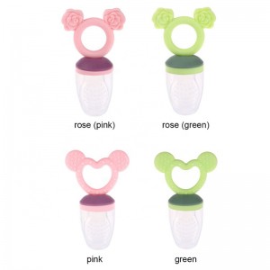 Silicone Baby Fruit Food Feeder Pacifier, Đồ chơi Teether trái cây cho trẻ sơ sinh