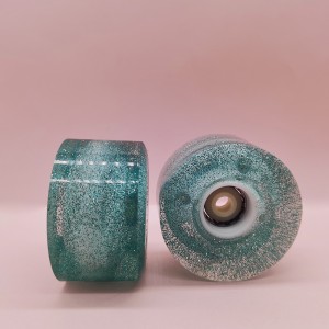 Tùy chỉnh Quad Skate Wheels Chất liệu PU trong suốt Bột long lanh với đèn LED