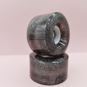 Tùy chỉnh Quad Skate Wheels Chất liệu PU trong suốt Bột long lanh với đèn LED