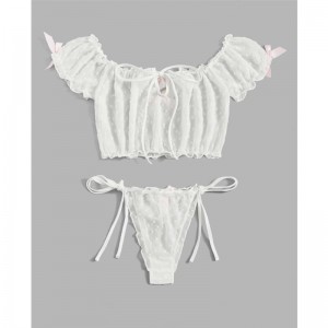 Bán buôn Ngày Valentine Nữ Hai mảnh Bra Set Erotica Đồ lót gợi cảm Ren Phụnữ gợi cảm Lenceria Đồ lót gợi cảm