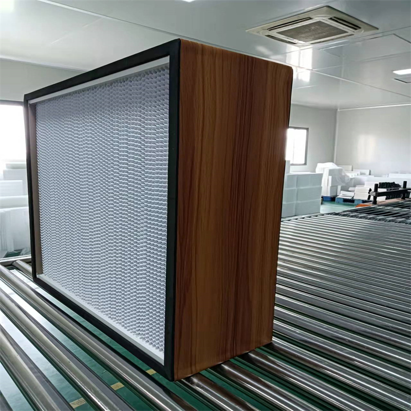 Khung gỗ tùy chỉnh phòng sạch Deep Pleat HVAC HEPA PANEL Filter với vận tốc không khí ổn định