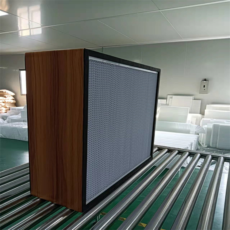 Khung gỗ tùy chỉnh phòng sạch Deep Pleat HVAC HEPA PANEL Filter với vận tốc không khí ổn định