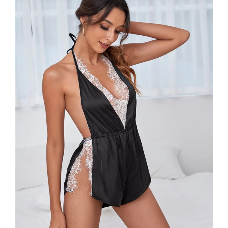 Đồ lót gợi cảm của phụnữ Sexy Sheernhìn xuyên qua lưới Sexy Lace Pyjamas Nightdress Đồng phục Cám dượt