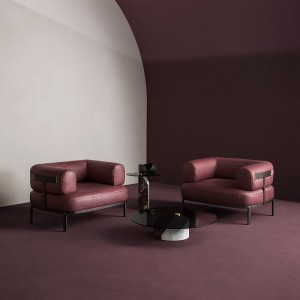 Ý Thiết kế kính cường lực Bàn cà phê hiện đại bằng đá cẩm thạch PLINTH Bàn bên cho phòng khách Nội thất