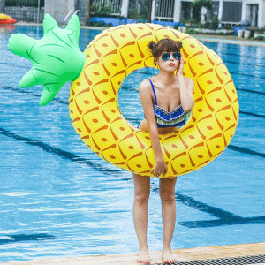 Vòng bơi dứa bơm hơi, phao cầm tay cho hồ bơi, đồ chơinước chongười lớn và trẻ em