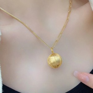 Trang sức Tuolon Bán buôn Thiết kế mới Trang sức 10K/14K/18K Chuỗi vòng cổ vàng rắn