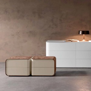 Bàn đầu giường màunâu Mini Modern Modern Susive Roundside Bàn hẹp