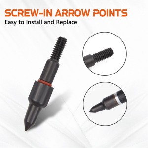 Elongarrow 159535-02 5/16 100grain Archery Arrow Heads Field Point