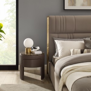 Phong cách châu Âu da trắng hiện đại vào đầu giường đá cẩm thạch đầu giường bằng đá cẩm thạch tròn