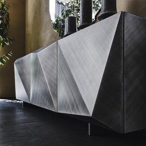 Ý Modern Gold Metal High Glosboard Sideboard Buffet Tủ cho phòng ăn