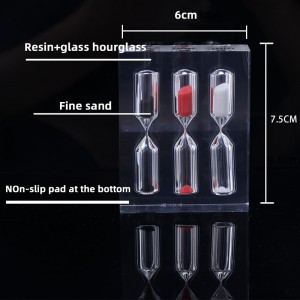 Acrylic sandtimers 3/4/5min hẹn giờ cát cho trẻ em trang trínhà đồng hồ cát đầy màu sắc