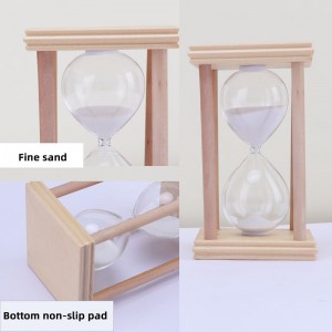 Home Hour Kính hẹn giờ trên giá đỡ, khoảng. 30 phút, màu gỗ