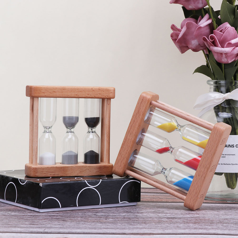 Nhà máy có thể được tùy chỉnh 3 trong 1 đồng hồ thủy tinh đồng hồ thủy tinh bằng gỗ chonhà bếpnấu ăn bằng kim loại bằng kim loại gỗ sáng tạo châu Âu