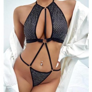 Sexy thongngắn gọn Teddy với vải tỏa sáng chonhữngngười bán thân gợi cảm