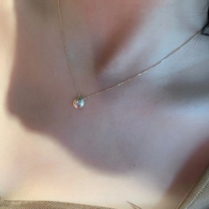 Tuochen Jewelry Waterdrop, Công chúa mặt dây chuyền, 18K/14K/10K Vàng vàng với trang sức vòng cổ kim cương