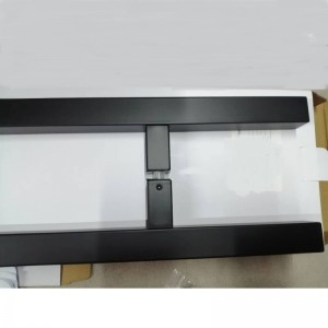 SS-031 Đen Chất lượng cao bằng thép không gỉ cửa Kính Kính Kiêng H Tay cầm h Hình dạng đôi, tay cầm cửa trượt vuông 24 inch