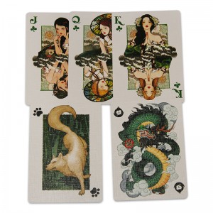 Thẻ cắt hoa tùy chỉnh Nhà sản xuất Magic Show Splay Card German Black Core Paper Open Fan Cut Cut