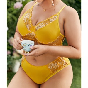 Phụnữ thoải mái đồ lót sexy tương phản ren trang trí đồ lót