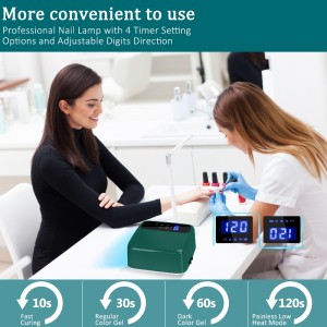 Đèn móng tay LED không dây màu xanh lá cây M&R