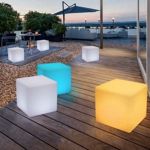 LED phát sáng Cube Light Sáng tạongoài trời Phân chốngnước KTV Square Ghế Thanh Thanh Chuồng