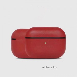 Vỏ da Airpods Pro, Vỏ da Retro Oil Crazy Horse chính hãng, được làm bằng tay đầy đủ, LED phía trước có thểnhìn thấy, (màunâu sẫm)